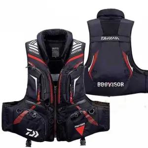 낚시조끼 주머니 구명복 낚시 갯바위 내구성 낚시용 검은