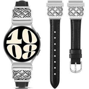 TOYOUTS 셀틱 매듭 가죽 밴드 갤럭시 워치 7 6 5 4 FE 40mm 44mm /워치 클래식 프로 /액티브 2 3 41mm 여성, 20mm 슬림 드레시 스트랩