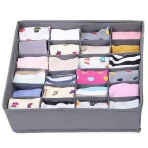 옷장정리 서랍 속옷 브라 팬티 넥타이 정리 수납함 그레이 8칸 (WFKAEYE)
