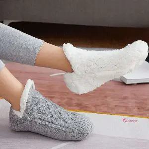 포근겨울 털 보온 양말 기모 덧버선 발열 실내용 방한 미끄럼방지 털발열 덧신 발덧신 겨울용rst351
