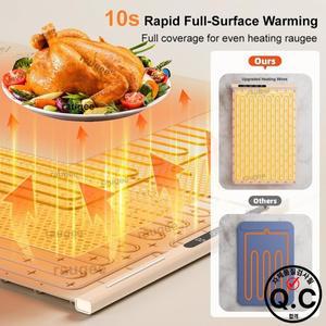전기 음식 보온 매트 실리콘 접이식 데우는 히터 커피 접시 트레이 식탁용 빠른 가열