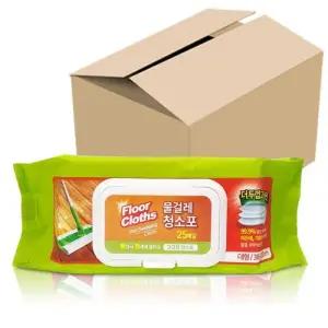 10개 포걸레 대형 25매x1박스 물걸레청소포 밀대 패드 포용 38x20cm 고급형