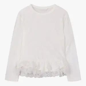 [로엠걸즈] 레이스 프릴 골지 티셔츠 RGLA2615P [P003745618]