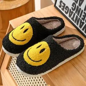여성 3컬러 스마일 귀여운 겨울 뽀글이 털슬리퍼 (WFKB3UB)