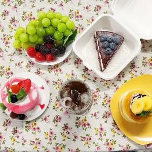 150x150 꽃무늬 식탁보 붉은 (WFKB3ZI)