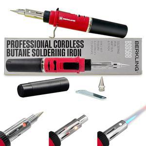 버클링 BSG-568 3-IN-1 무선 부탄 납땜 다리미, 히트건 블로워, 미니 토치 - 자체 점화, 즉시 시동, 충전식, 경량, 휴대용, 조절식 불꽃 제어, 최대 90분