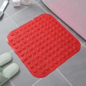 욕실 타일 알찬미끄럼 방지 매트 흡착형 안전 레드