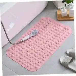욕실 미끄럼실속 방지 발매트 타일 흡착 매트 라이트 핑크
