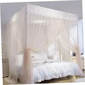 차단 깔끔한캐노피 침대 장 레이스 커튼형 방충망