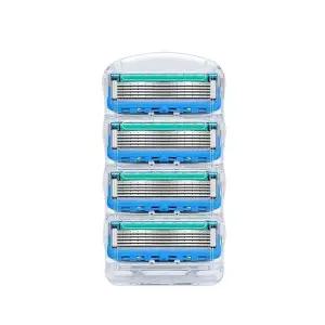 고품질 얼굴면도날 다리 쉐이빙블레이드 저자극 남자 면도날교환 4p (WFKAR0P)