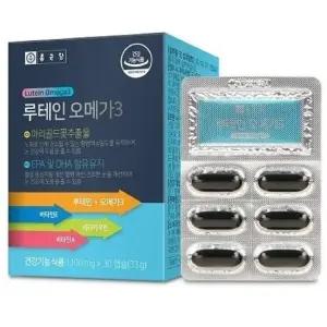 종근당 루테인 오메가3 1100mg x 30캡슐 비타민A E 베타카로틴 마리골드