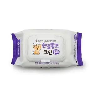 애완동물 손알찬발 청소 티슈 반려견 위생 물티슈 캡형