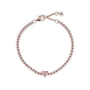여성 로즈골드Color 스파클링 하트 테니스 팔찌(580041C01)