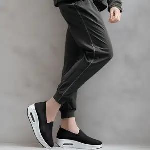 [옷자락]여성 키높이 5색 심플 쿠션 웨지 슬립온