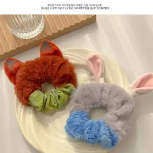 헤어밴드 퍼 헤어슈슈 곱창 머리끈 귀여운 토끼 여우