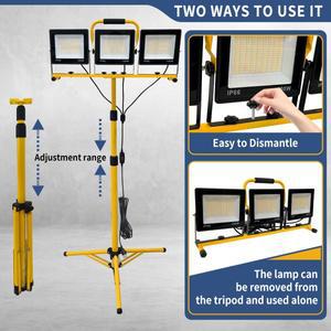 완벽호환 스탠드가  LED 작업등 - 3헤드 휴대용 실내외 IP66 방수 삼각대