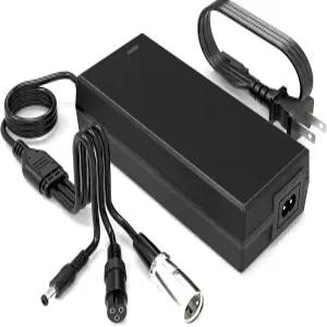 WOJIADA 54.6V 2A 전기 자전거 충전기 48V 배터리 DC5.5 * 2.5 및 3핀 12mm 3-프롱 교체 스쿠터 F1 F2 F