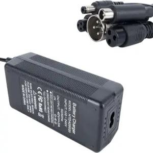 36V 10S 리튬 배터리용 5-in-1 플러그가 장착된 42V 2A 충전 범용 배터리 고속 충전기 교체 /제트슨/보이지