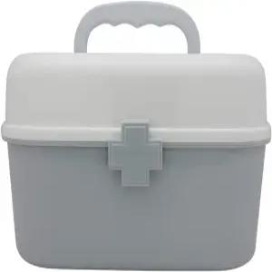 탈착식 트레이와 휴대용 손잡이가 있는 방차오 플라스틱 구급 상자 용기통 가족 응급 의약품 키트 케이스