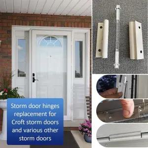 A27F-K 5131 알루미늄 스크린 도어 힌지 핀이 포함된 스톰 도어 힌지 핀 키트-3팩 핀 부싱 캡 스프링