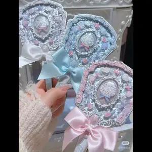 Flower Knows Shells Jelly 시리즈 휴대용 거울 한정판 화이트 블루 핑크 초콜릿 요정 거울