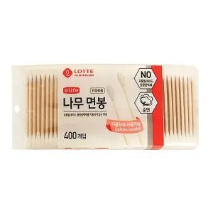 롯데이라이프 나무면봉 400P 화장면봉 유아면봉 고급면봉 위생용품