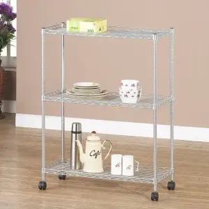 사무실팬트리 베란다 세탁실 두꺼운기둥 위치조절가능 이동식메탈앵글 3단 (WFKBJ0D)