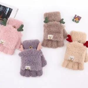 벙어리 반장갑 겨울 스마트폰 터치 여성장갑 핸드워머 (WFKBJL6)