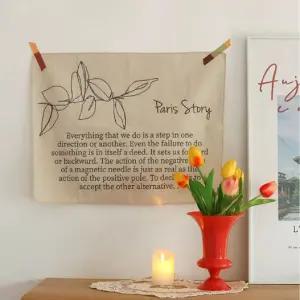 린넨 커튼 빈티지 레트로 인테리어 패브릭포스터 포스터 패브릭포스터