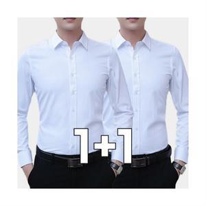 메이리앤 1+1 남성 와이셔츠 구김없는 4계절 긴팔 남방