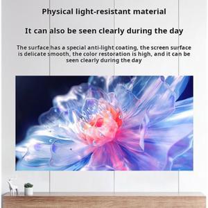 호환 샤오후이 심플 프로젝터 야외용 폴리에스터 소프트 커튼 60 150인치 휴대용 HD 4K 영화 프로젝션 스크린 소프트 스크린