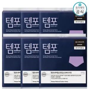 동아제약 템포 내추럴 순면 팬티형 입는 오버나이트 5개입 6팩