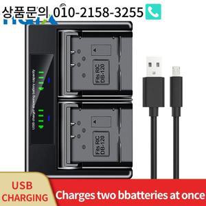 HQIX 적용  Ricoh GR4 카메라용 DB-120 배터리 듀얼 충전기