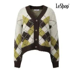 [르샵] 아가일 Y버튼 울 니트 가디건 (BQ1KC005A)