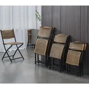 접이식 라탄 의자 다이닝 2color 라탄의자 카페 원형