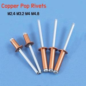 구리 돔 헤드 오픈 타입 코어 풀링 리벳 팝 셀프 플매트 카펫 러그 풀 블라인드 M2.4 M3.2 10-50 개