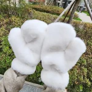 ( )흰색털장갑 벙어리장갑 여성겨울장갑 여성장갑 손모아장갑 털장갑