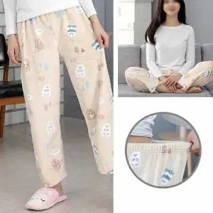 ( )여성용 겨울 극세사 잠옷 수면바지 헬로팬더 수면장옷 극세사수면바지 여성수면바지 플리스잠옷 방한용