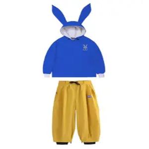 토끼귀 스키복 세트 남녀공용 스노우보드복 상의 주니어