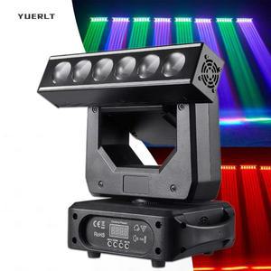 LED 6 x 20W 무빙 헤드 라이트(러닝 효과 포함) DMX512 제어  전문 DJ/바/파티/성능/무대 조명