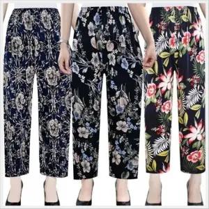 여름 봄 꽃무늬 할머니 엄마 몸?바지 일바지 쿨팬츠