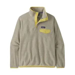 (W) Patagonia Lightweight Synchilla Snap-T Fleece Pullover Oatmeal Heather W Nearly Green (W) 파타