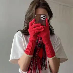 -당일- 겨울 라인골지 니트 스마트폰터치 여성 장갑