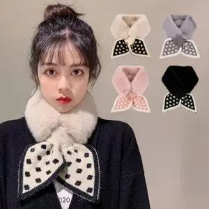 도트 쁘띠 머플러 5color 겨울 퍼 목도리