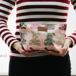 여행용 파우치 수납 이너백 해외 여행 가방 로즈가든 지갑 화장품 (WFKCQG6)