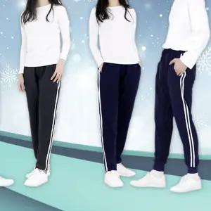 기모츄리닝바지 커플 학생 밍크 남여 고무줄 체육복 바지