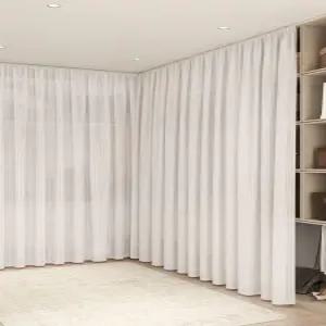 가림커튼 접착레일커텐 드레스룸인테리어 먼지방지 무타공 저소음 주름없는