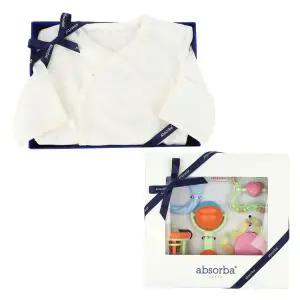 갤러리아 (압소바,말띠,임신축하,태교,출산)화트베모달배냇가운＆딸랑이5종