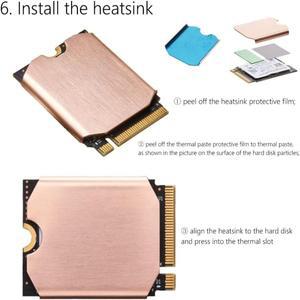 Rog Ally호환  SSD 방열판 열 패드 ROG M.2 2230 NVME 구리 냉각 페이스트 뒷면 커버 악세사리