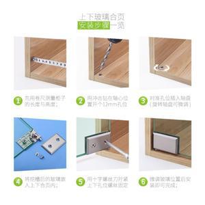 와인 책 서랍 수납장 찬장 디스플레이 쇼케이스용 1쌍 5-8MM 유리 피벗 도어 경첩 닦 았 매트 블랙 골드